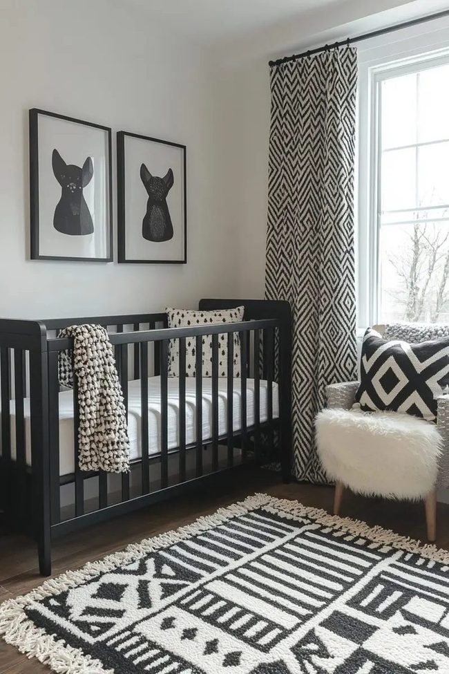 Monochrome Nursery Geometry