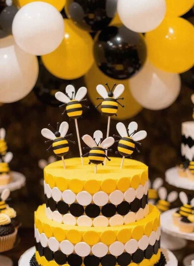 Yellow Striped Bees Gender Reveal