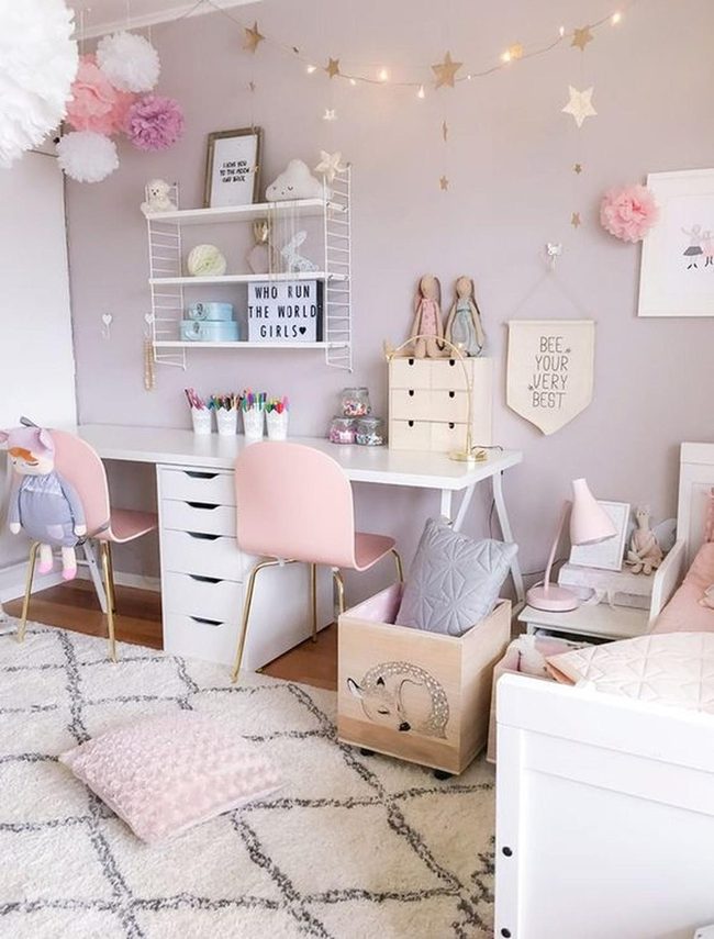 Pink Accent Teen Bedroom