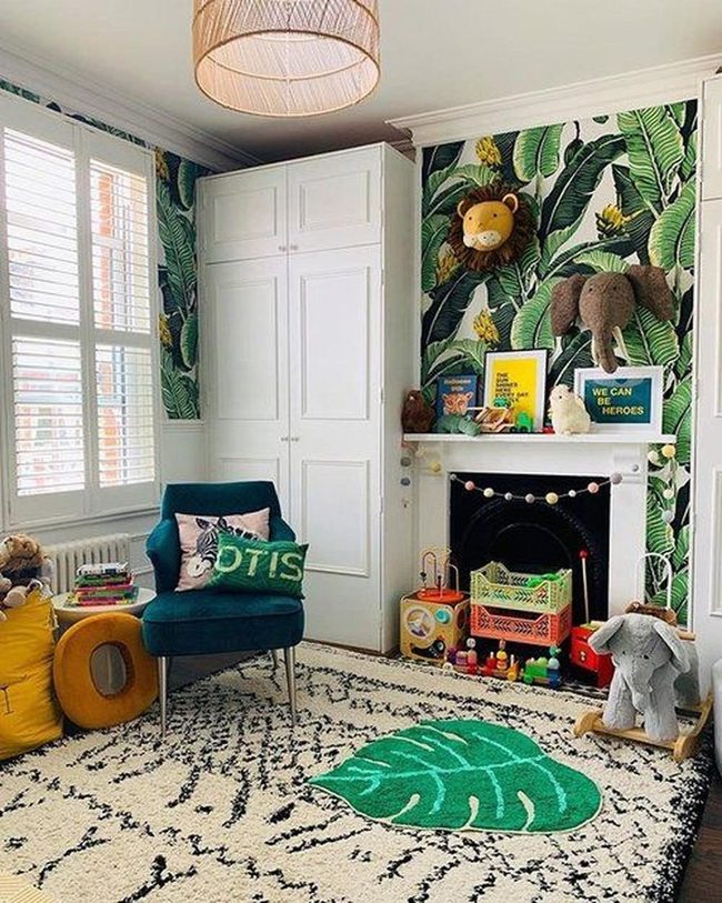 Jungle Leaf Children'S Room