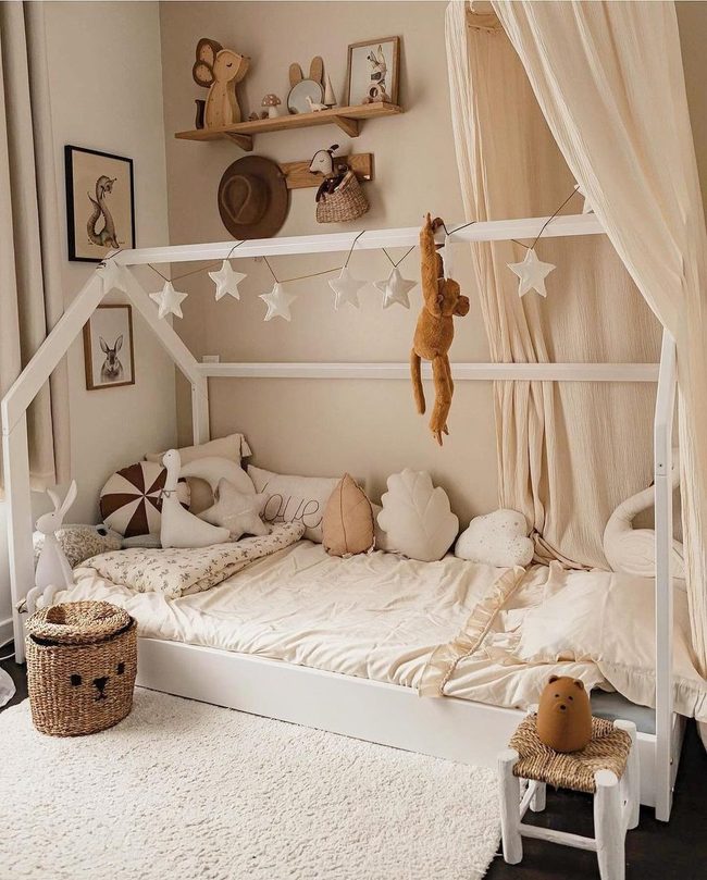 Flowing Fabric Canopy Bedroom