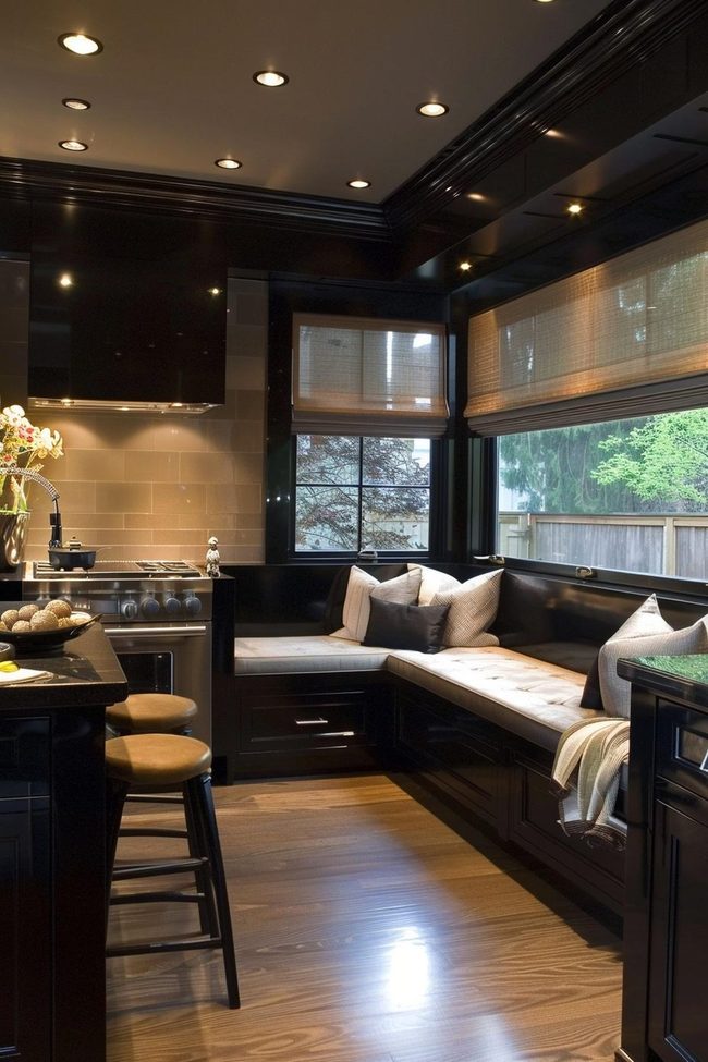 Aqua Cushioned Window Bench