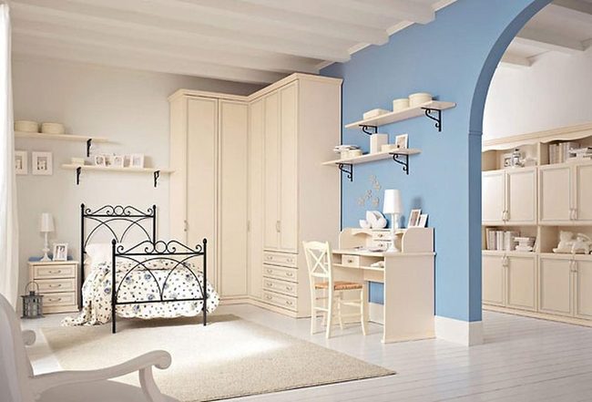 Blue Walls Cream Furniture Bedroom