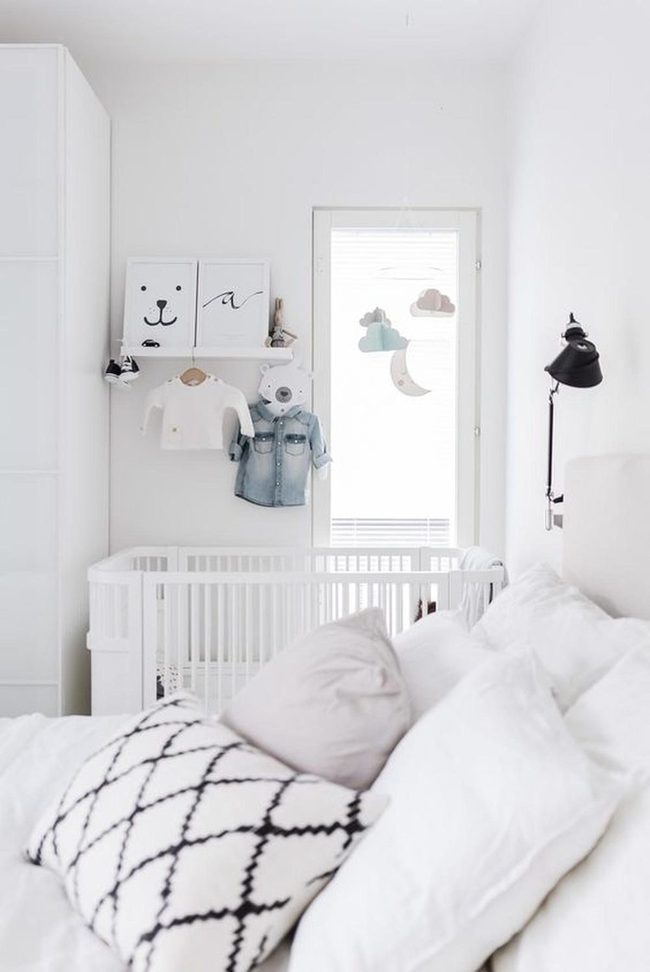 Monochrome Nursery With Cloud Details