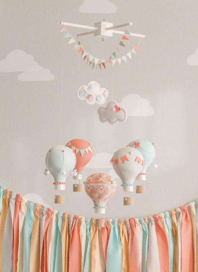 Pastel Clouds And Balloons