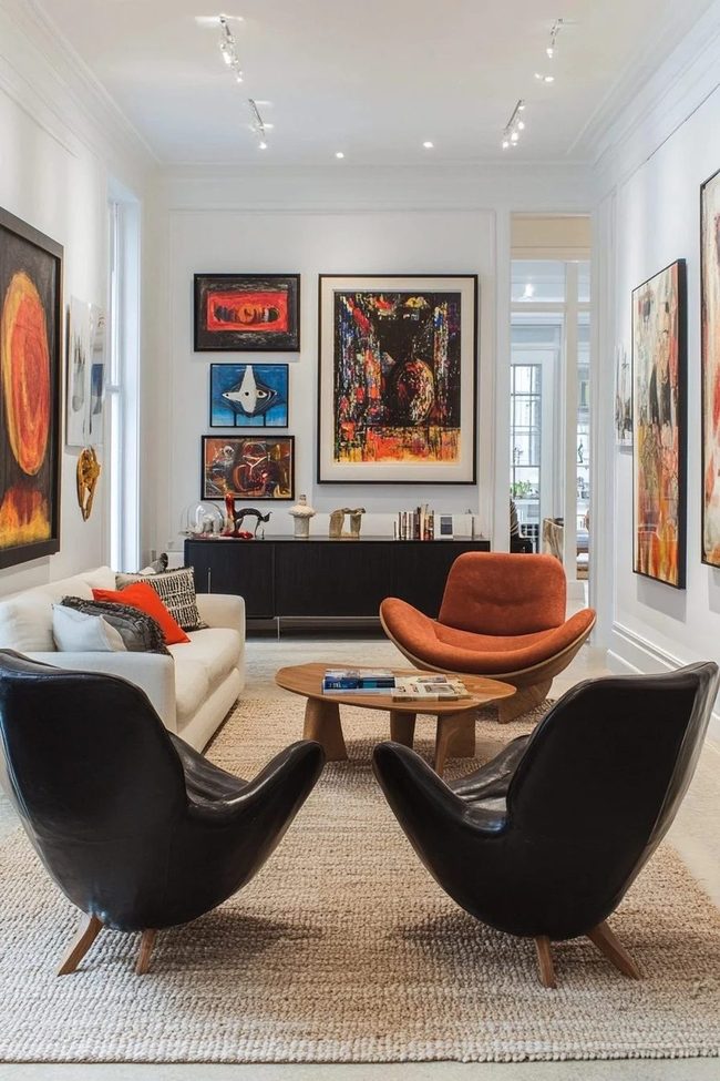 Colorful Canvas Gallery Living Room