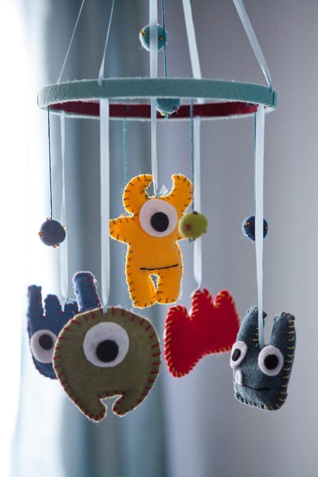 Colorful Felt Eyes Mobile