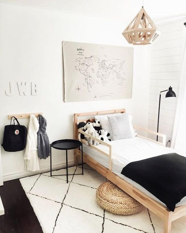 White Walls, Wooden Warmth, World Map