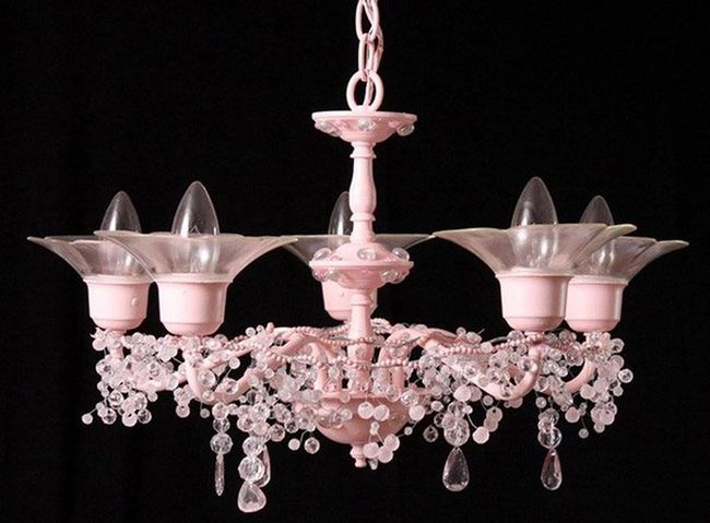 Soft Pink Chandelier Nursery