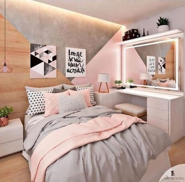 Pink Gray Bedroom Sanctuary