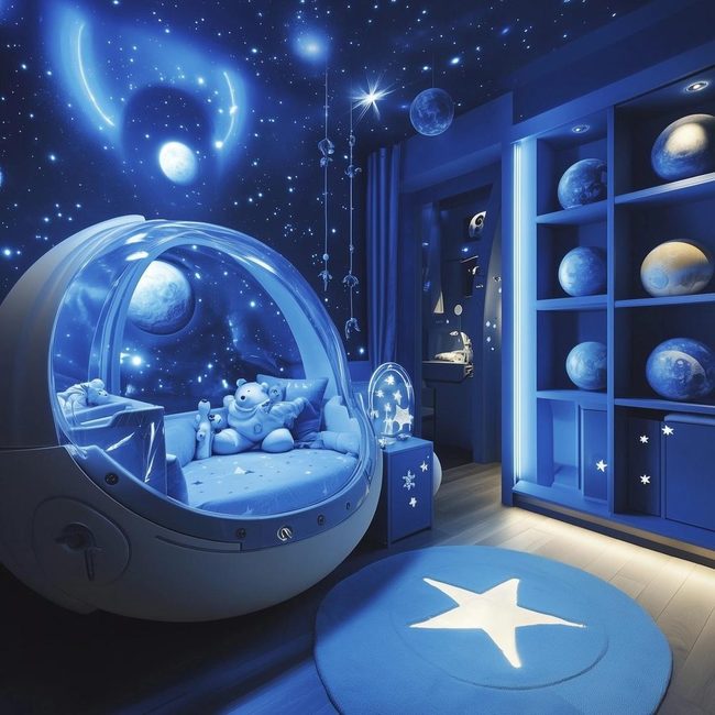 Glowing Starry Nursery Skies