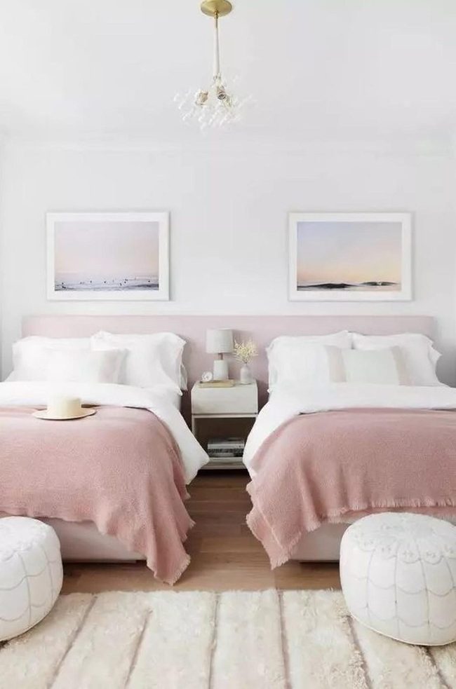 Soft Pink Twin Bedroom