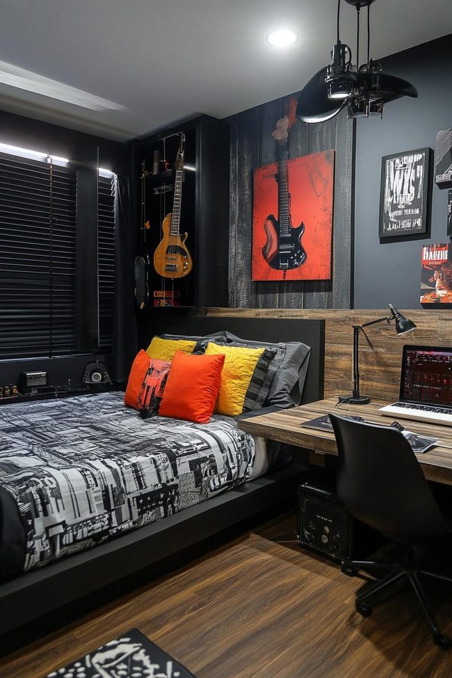 Guitar And Vinyl Record Haven