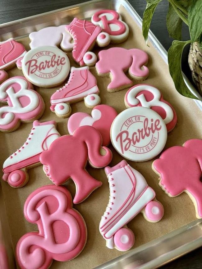 Pink Roller Skate Cookies