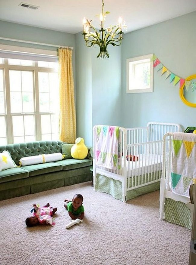Light Blue Nursery With Pastel Accents