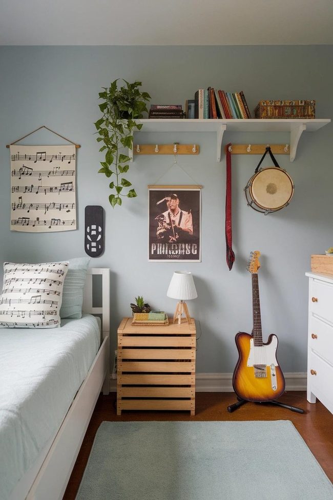Miniature Guitars Wall Display