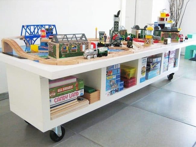 Rolling Train Track Play Table