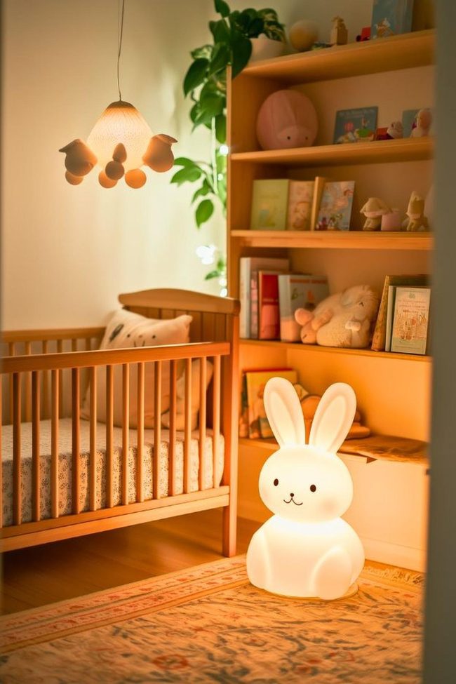 Pastel Striped Bunny Nursery