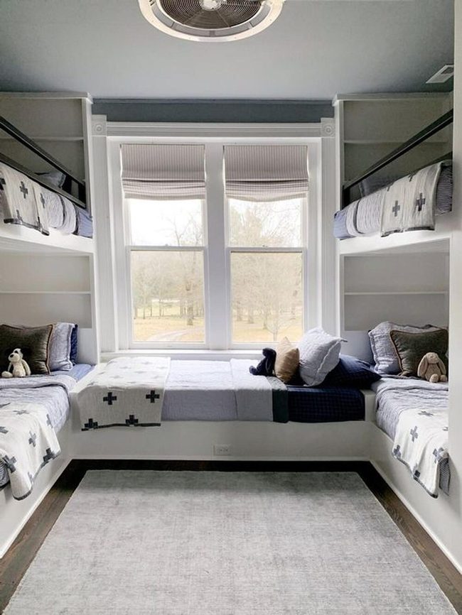 White Bunk Beds Natural Light