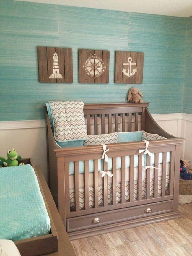 Soft Nautical Nursery In Blue