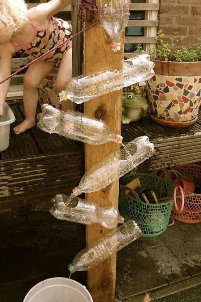 Recycled Bottle Water Feature