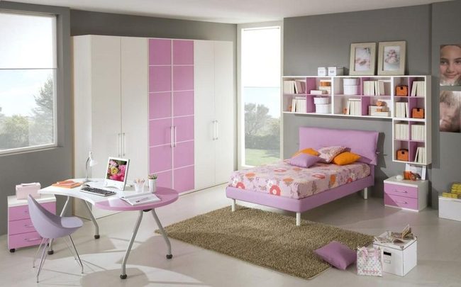 Pink Bedroom Flooded With Sunlight