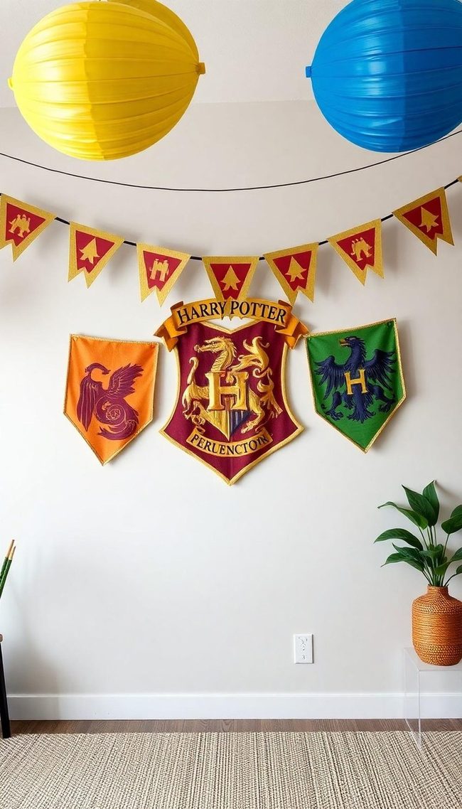 Four House Banners In Primary Colors