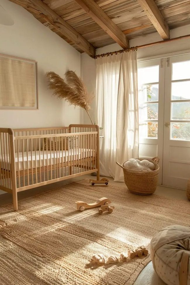 Handcrafted Crib, Cream Sanctuary