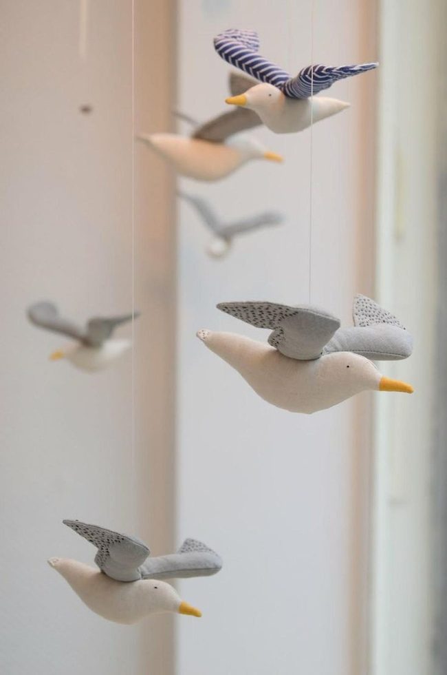 Soft Gray Birds Overhead
