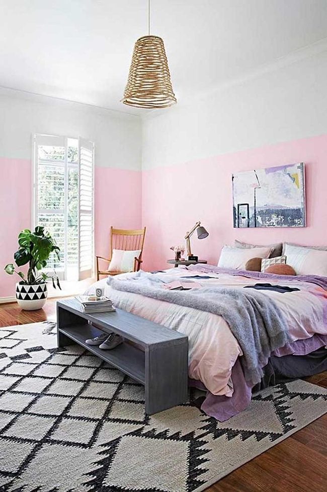 Pink And White Teen Bedroom