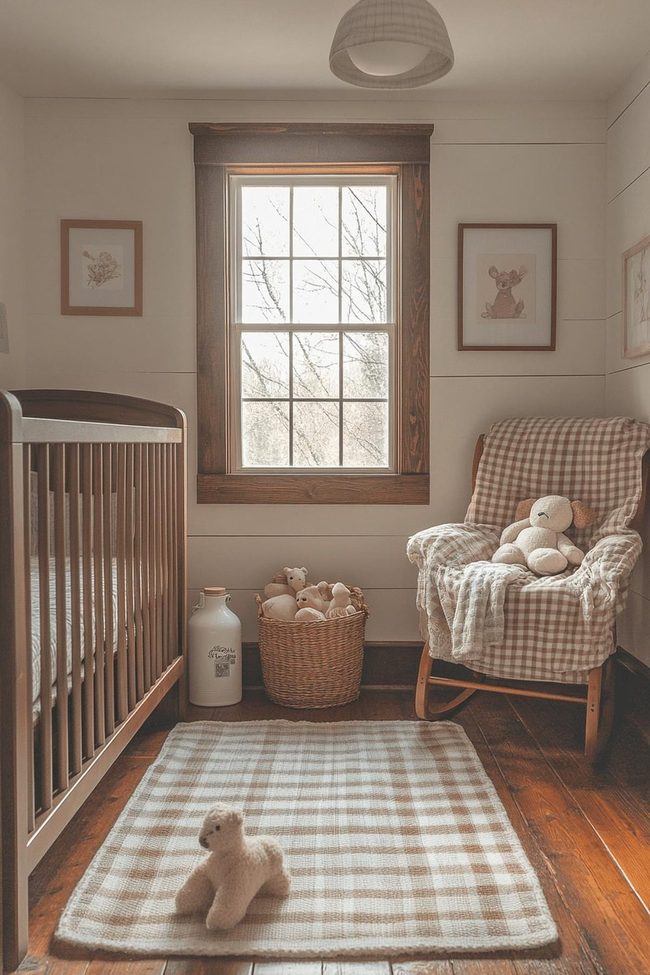 Pale Wooden Farmhouse Nursery