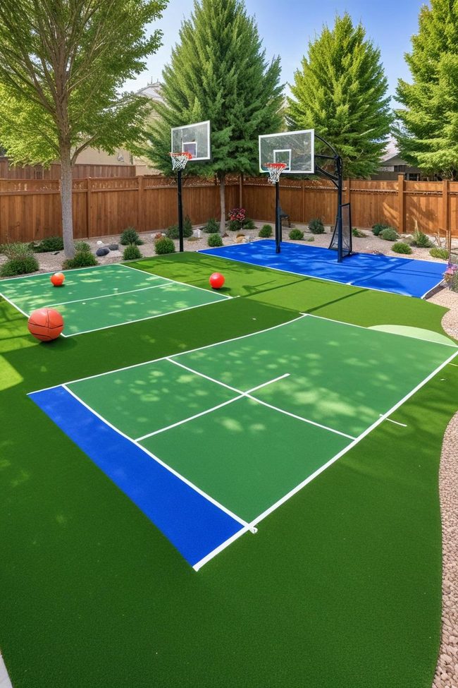 Backyard Sports Zone Painted Lines