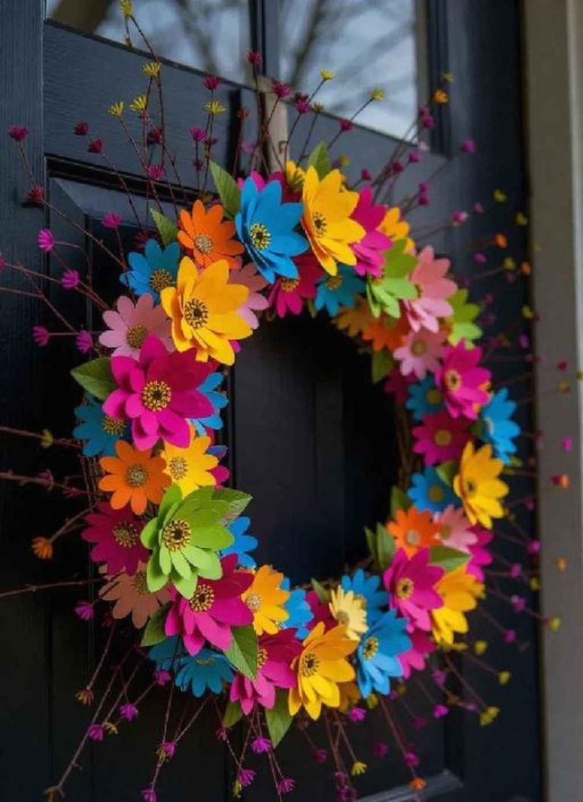 Paper And Twig Spring Wreaths