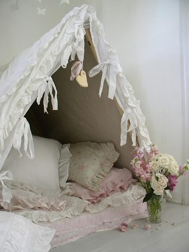 Pink Canvas Reading Nook