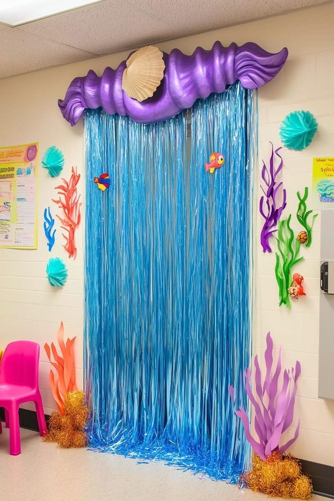 Giant Grinning Octopus With Blue Fringe