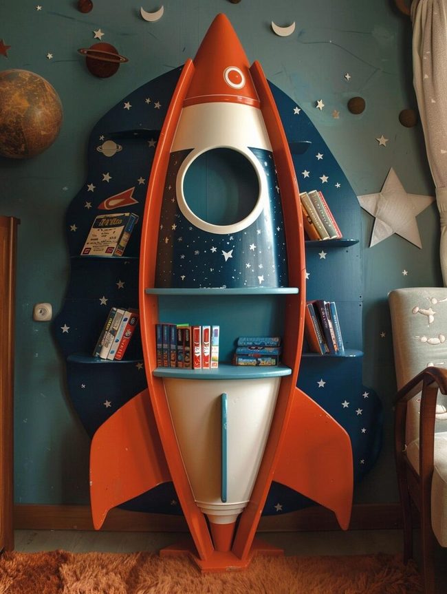 Space-Themed Rocket Book Options