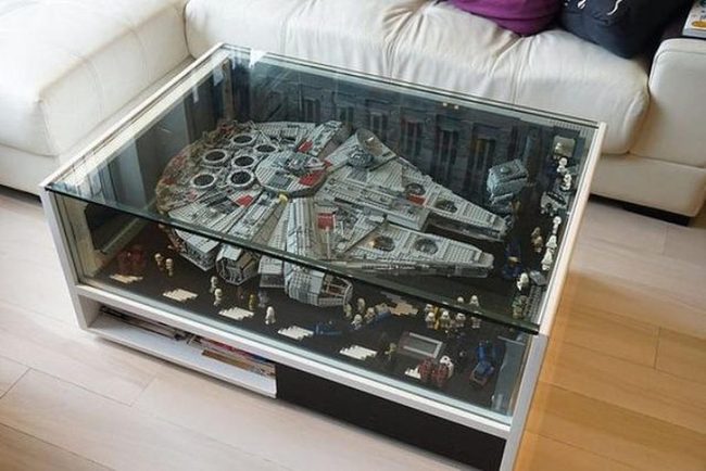 Millennium Falcon Glass Centerpiece