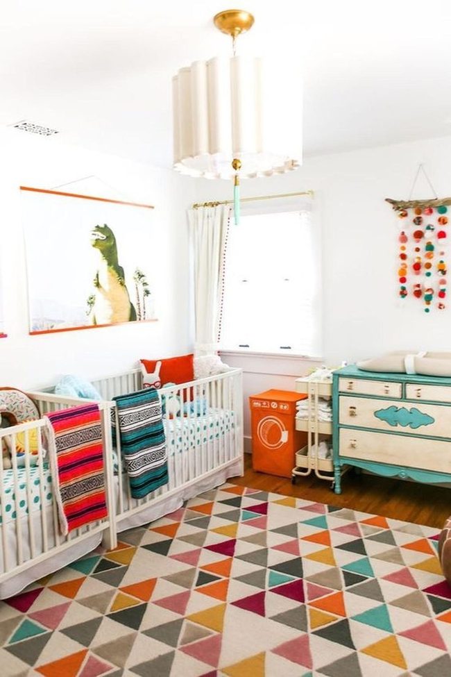 Rainbow Striped Twin Nursery