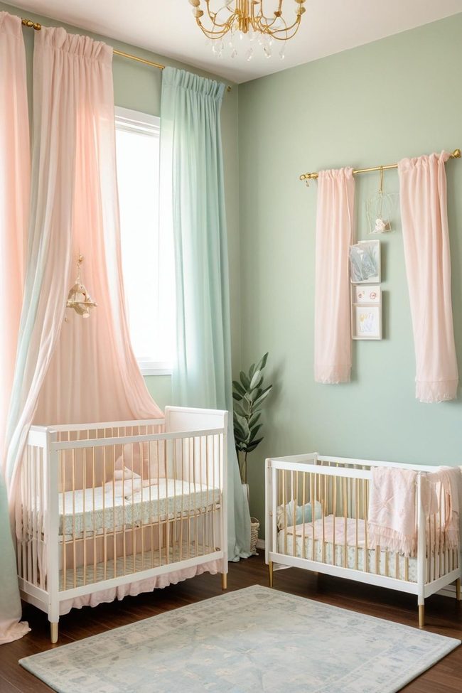 Pastel Nursery with Metallic Accents
