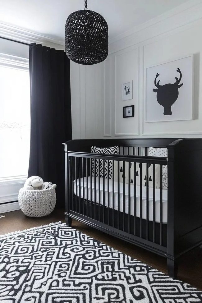 Black Furniture Meets Soft Walls