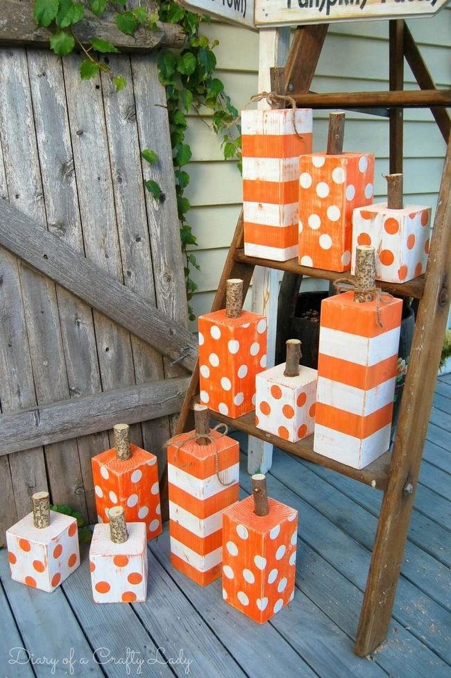 Geometric Wood Pumpkins