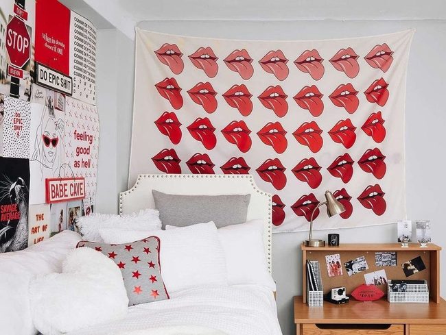 Instant Lip Print Wall Personality