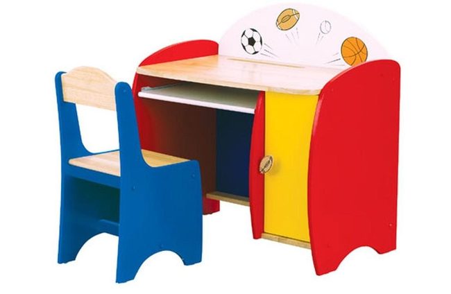 Red And Yellow Kids' Workspace