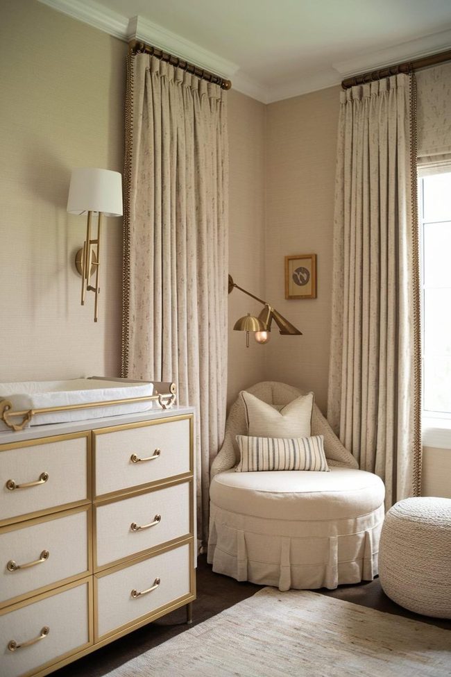 Beige and Gold Nursery Luxury