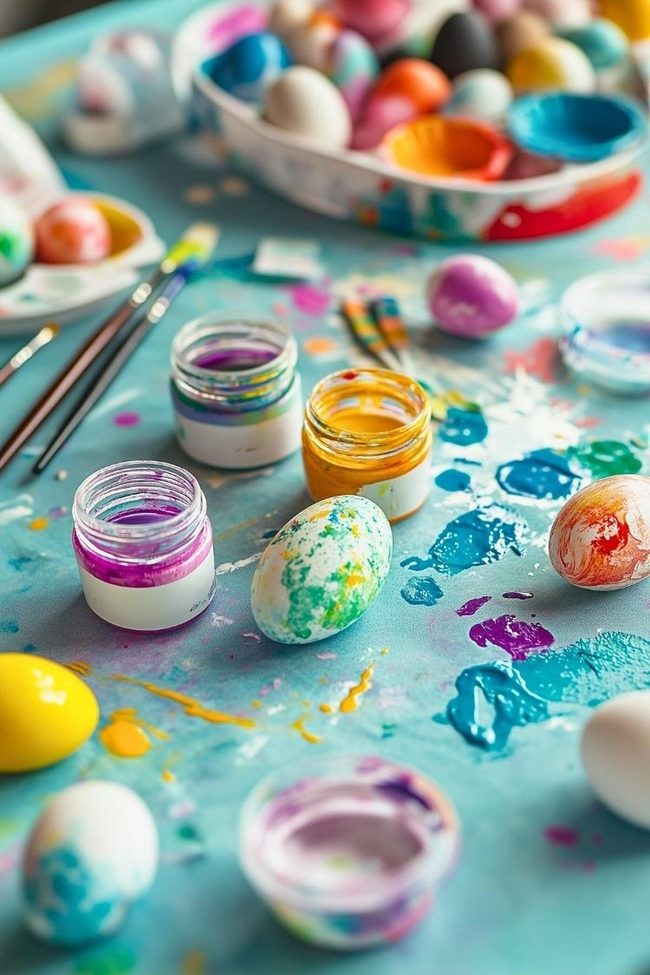 Hand-Painted Eggs Spring Cheer