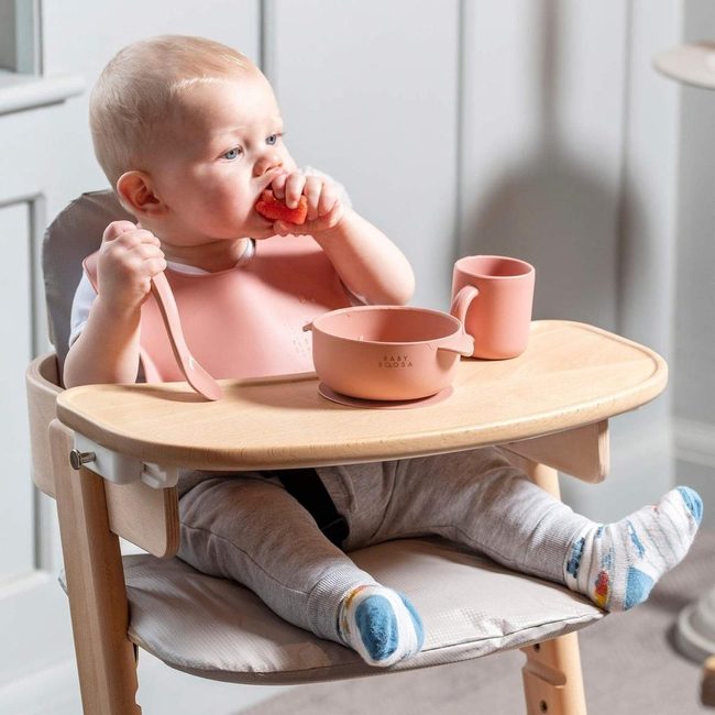 Natural Wood High Chair For Family Dining