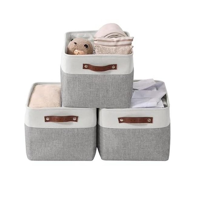 Colorful Fabric Bins for Kids