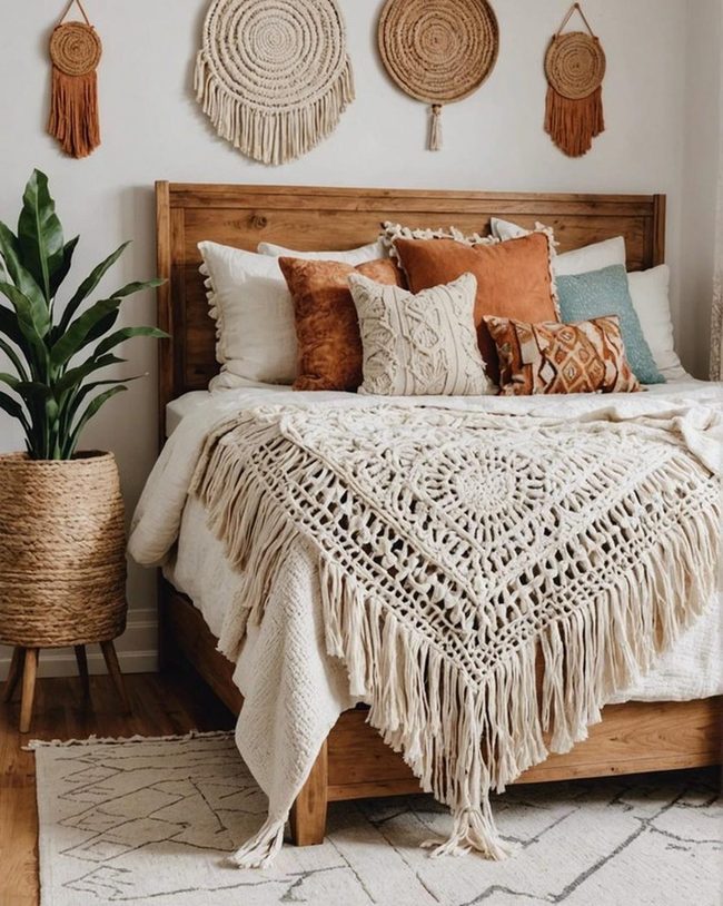 Fringe-Trimmed Bohemian Throw