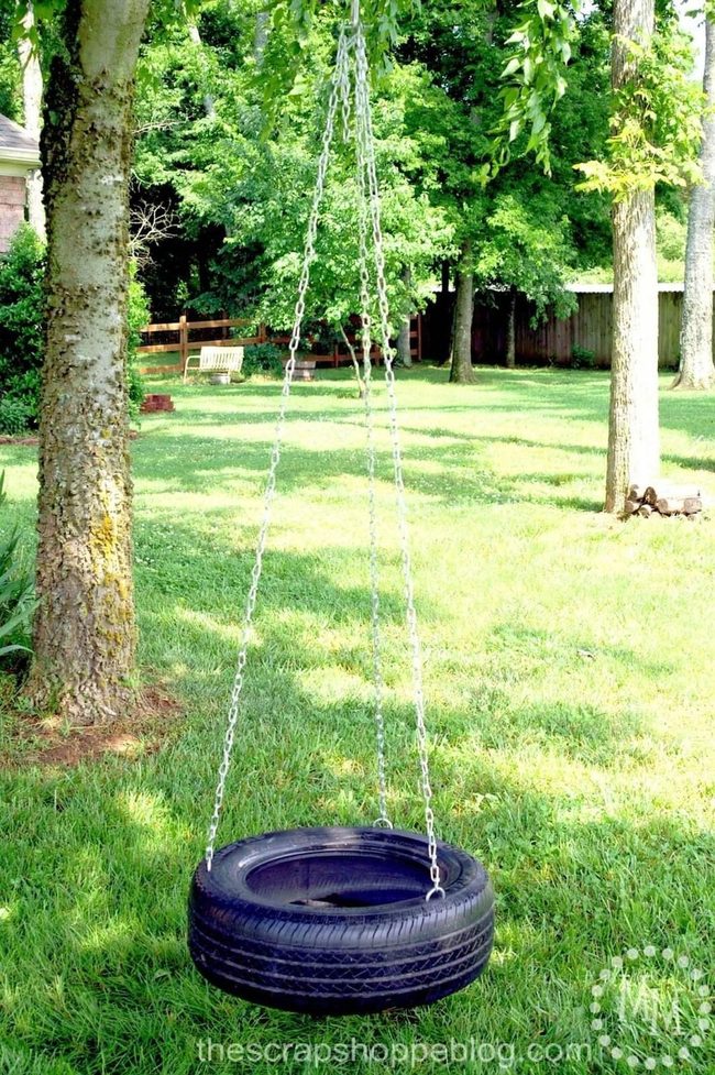 Backyard Tire Swing Simple
