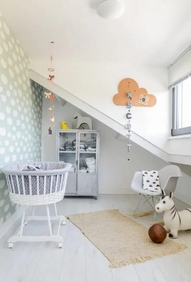 White Rocking Chair, Sunlit Nursery